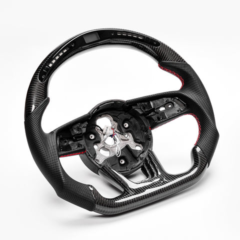Revolve carbon fiber Flat Customized Sport LED Steering Wheel 17-22 RS A S 3 4 5 - revolvesteering