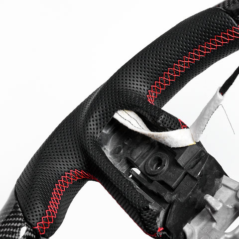 Revolve carbon fiber Flat Customized Sport LED Steering Wheel 2019-2021 RAM 1500 2500 3500 - revolvesteering