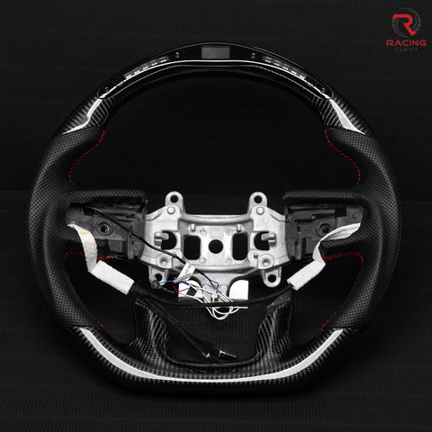 Revolve carbon fiber Flat Customized Sport LED Steering Wheel 2019-2021 RAM 1500 2500 3500 - revolvesteering