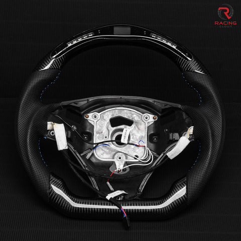 Revolve carbon fiber Flat Customized LED Steering Wheel E90 E91 E92 E93 - revolvesteering