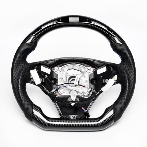 Revolve carbon fiber Flat Customized LED Steering Wheel E90 E91 E92 E93 - revolvesteering