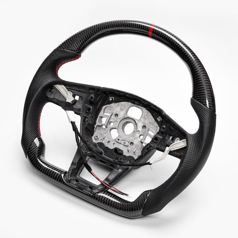 Revolve carbon fiber Flat Customized Sport Steering Wheel 2018-21 RS S A 6 7 Q5 Q8 - revolvesteering