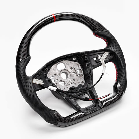 Revolve carbon fiber Flat Customized Sport Steering Wheel 2018-21 RS S A 6 7 Q5 Q8 - revolvesteering